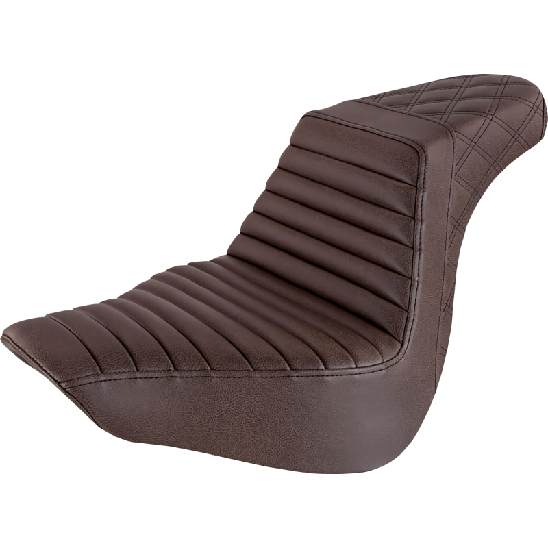 SADDLEMEN SEAT STEPUP LS SOFTAL BRW 818-27-176BR