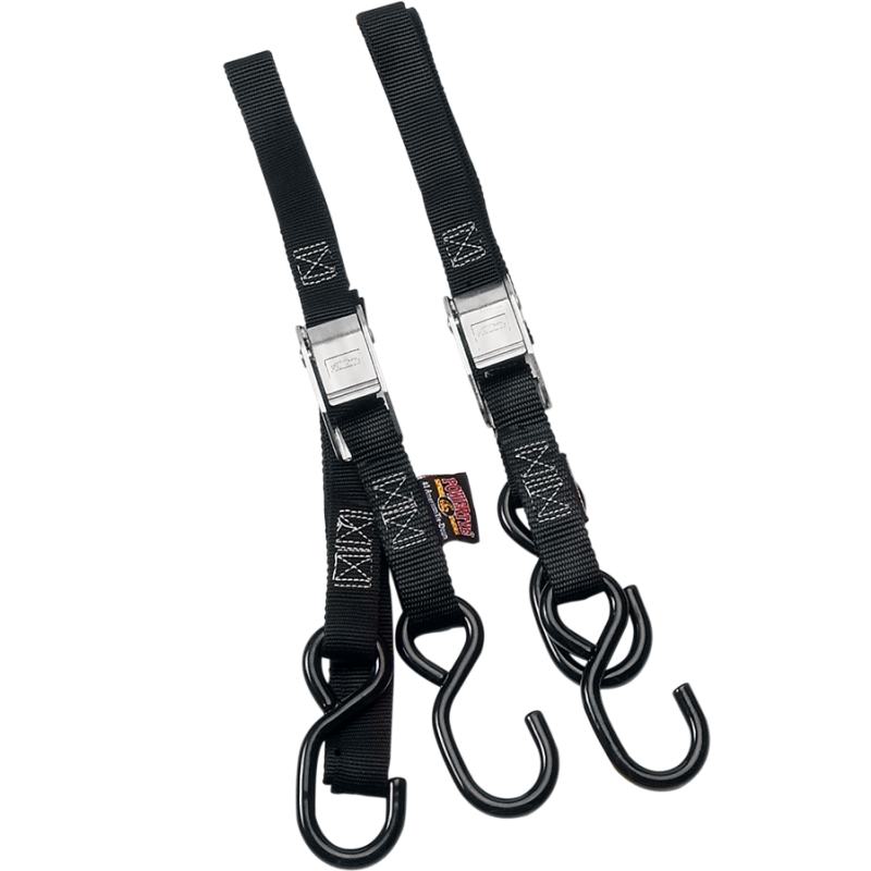 POWERTYE MFG. 1" STANDARD TIE DOWNS BLACK (PR) 22262