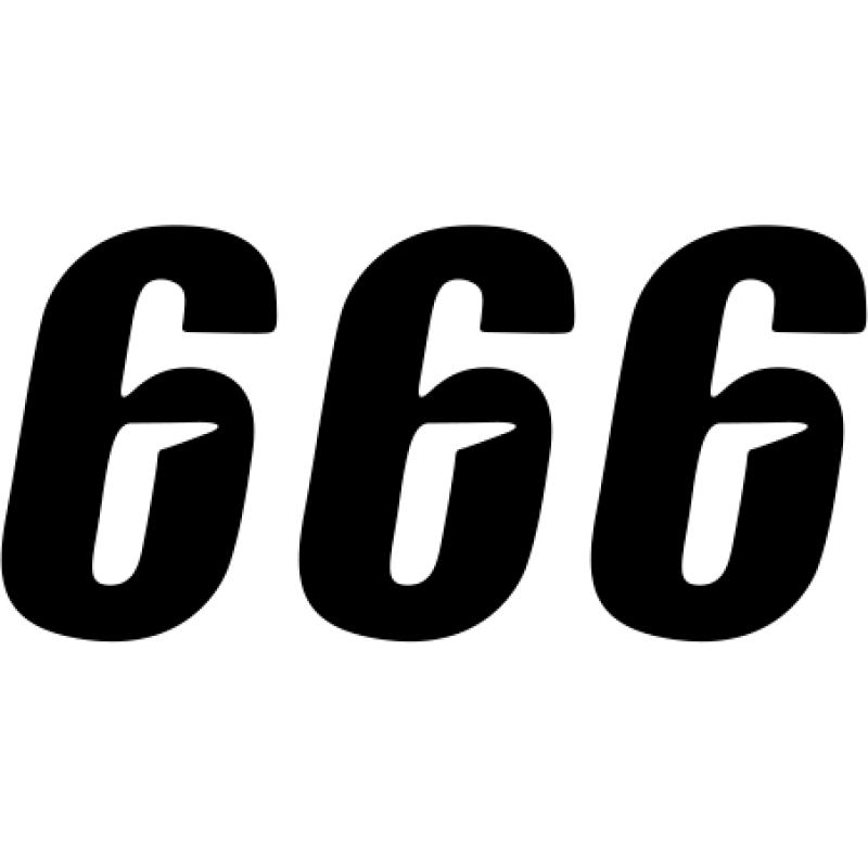 D'COR VISUALS NUMBER DCOR SLH #6 BLK 6" 45-29-6