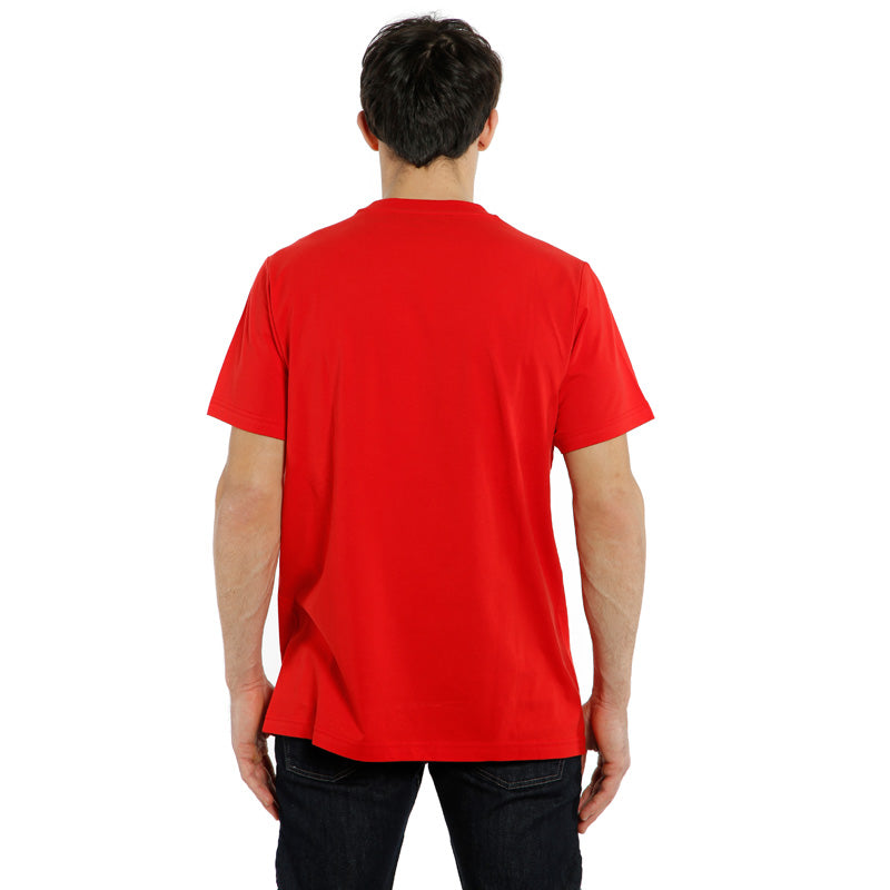 DAINESE PADDOCK LONG T-SHIRT LAVA-RED/SKY-DIVER 1896808-72F-S