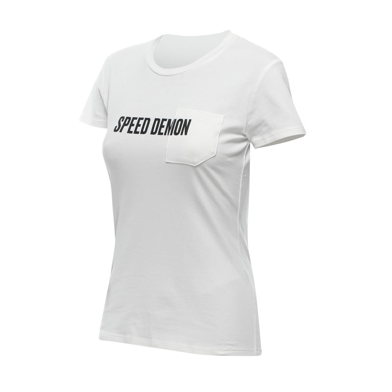 DAINESE DEMON POCKET T-SHIRT WMN - WHITE (S) 18900011-39L-S