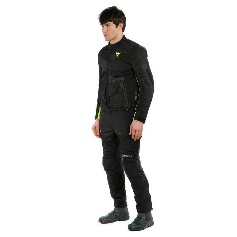DAINESE SAURIS 2 D-DRY JACKET BLACK/BLACK/FLUO-YELLOW 1654624-N49-56