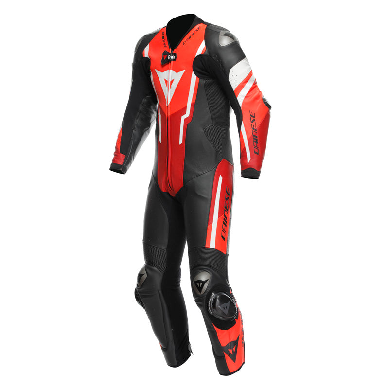 DAINESE MISANO 3 PERF D-AIR 1PC LTHR - BLK/RD/FLUO-RD (58 1D10031-12I-58