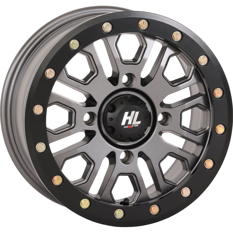HIGHLIFTER HL23 ALLOY 15X7 4/156 5+2 (+38MM) BEADLOCK GUN METAL GREY W1 15HL23-1556