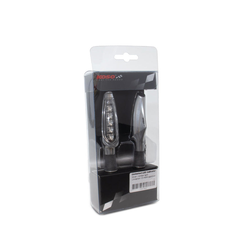 KOSO CHROME INDICATOR LIGHTS  (PAIR) HE015M12