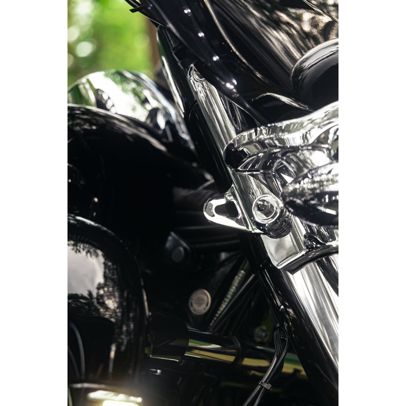 CIRO LLC TIE DOWN BRACKETS FOR BATWING FAIRINGS, CHROME 66000