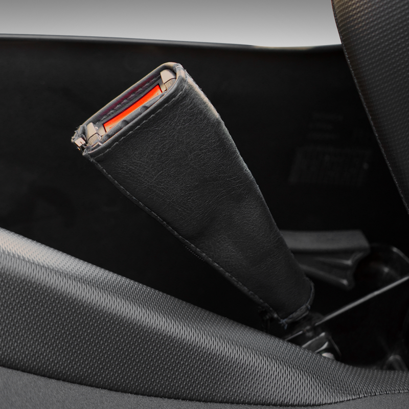 SHOW CHROME SEAT BELT COVERS BLACK H44-5BK