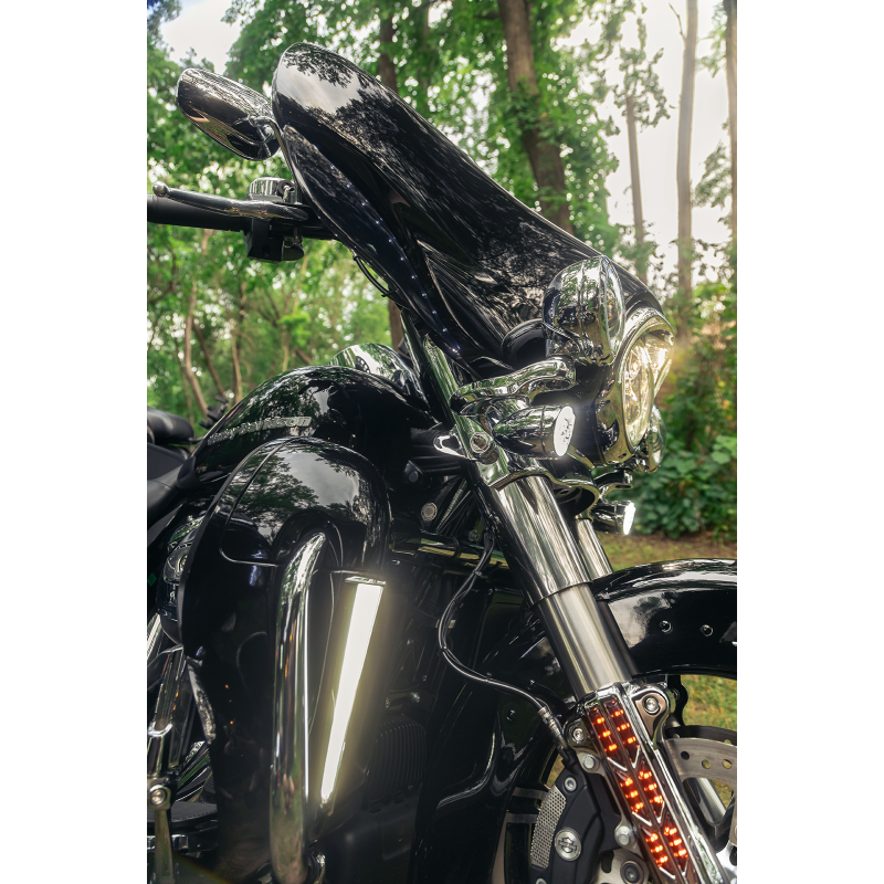 CIRO LLC LOWER FAIRING LIGHTS - CHROME 45800