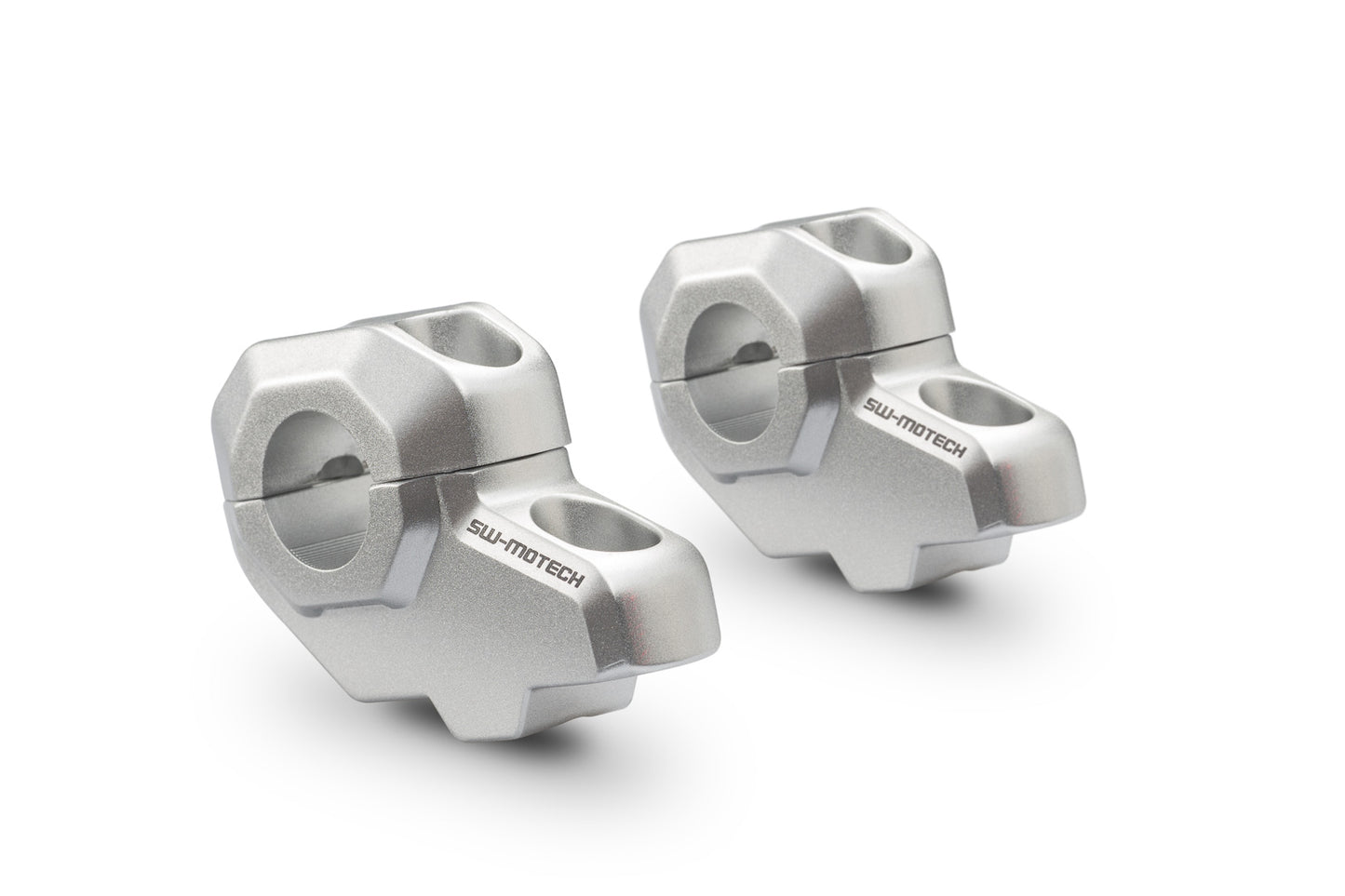 SW-MOTECH OFFSET BAR RISER H=30MM 21MM BACK SILVER LEH.00.039.21001/S