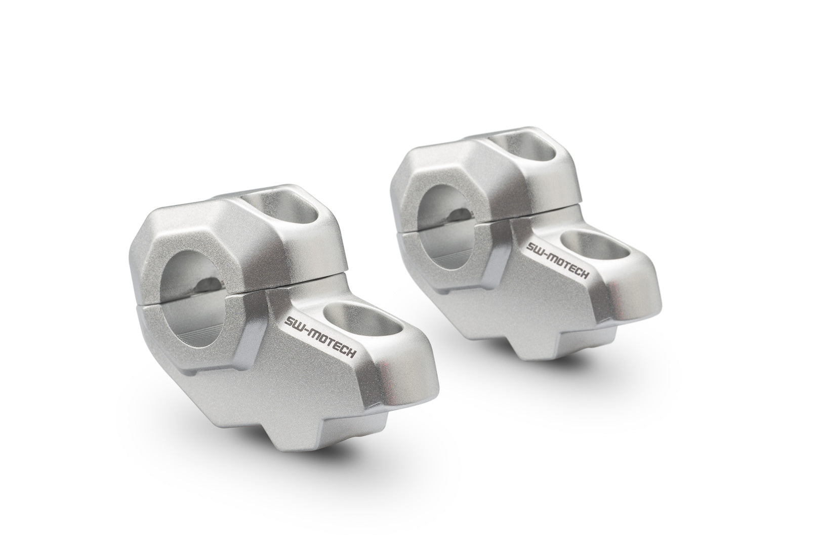 SW-MOTECH OFFSET BAR RISER H=30MM 21MM BACK SILVER LEH.00.039.21001/S