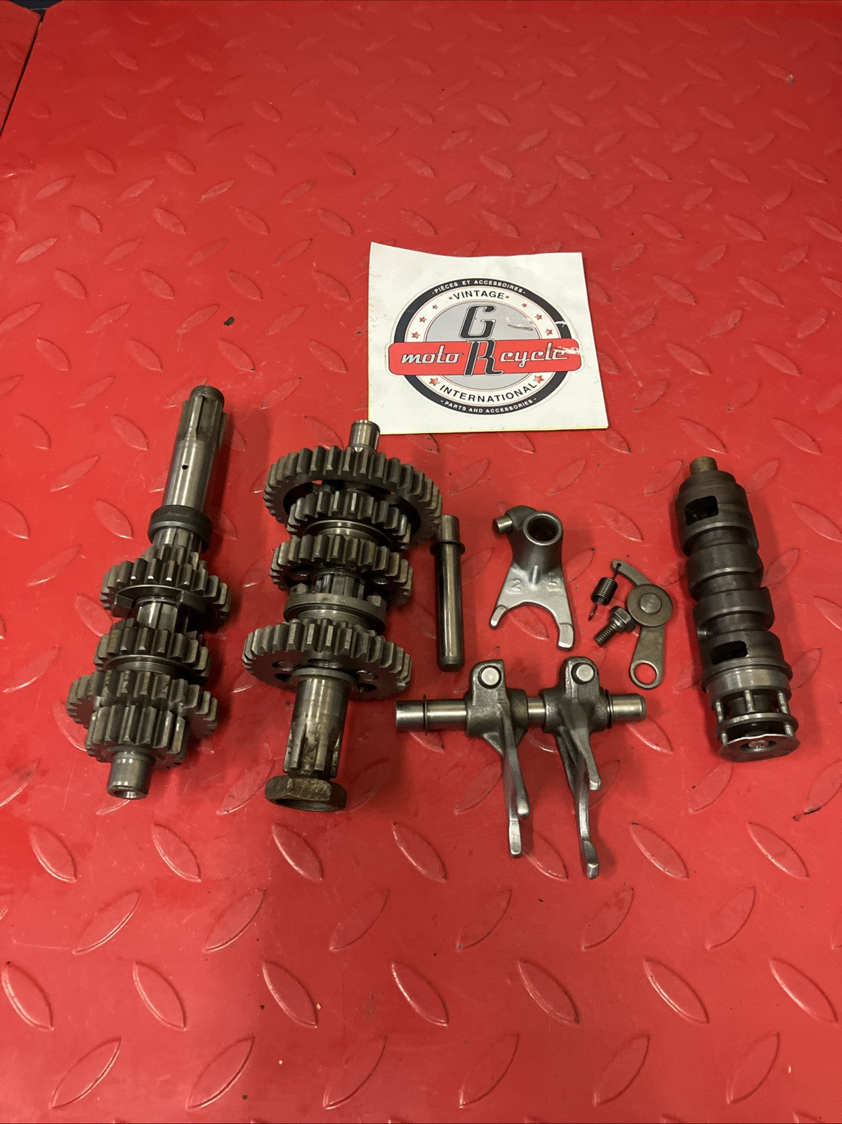 Yamaha DT175 1974 transmission gearshift gear shift forks drum cam 1975 DT125